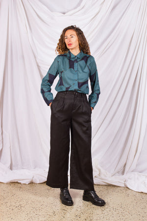 Classic Pants- Black Linen (Last - Size 10)