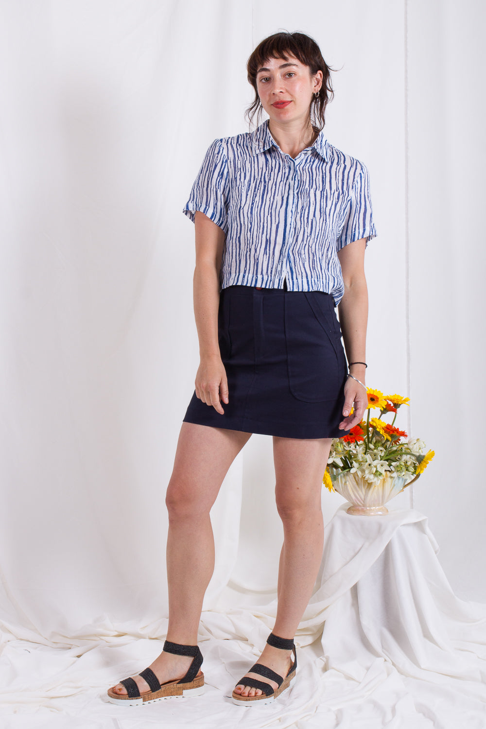 Ink Twill Mini Skirt (Last Size 6/8)