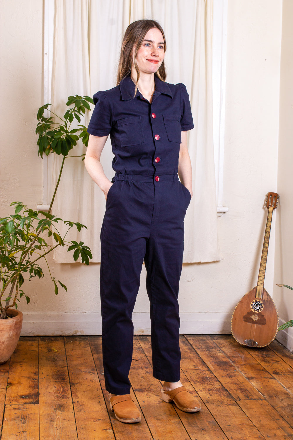 Ink Twill Worker Jumpsuit (LAST Size 6 and 16)