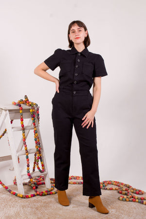 Coal Twill Worker Jumpsuit